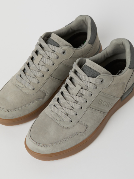 Björn Borg Spin sneakers i mjukt grått läder – baksida