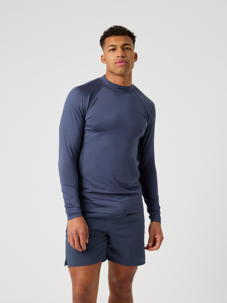 Läs mer om Björn Borg Borg Mock Neck Ls T-shirt Blå, M