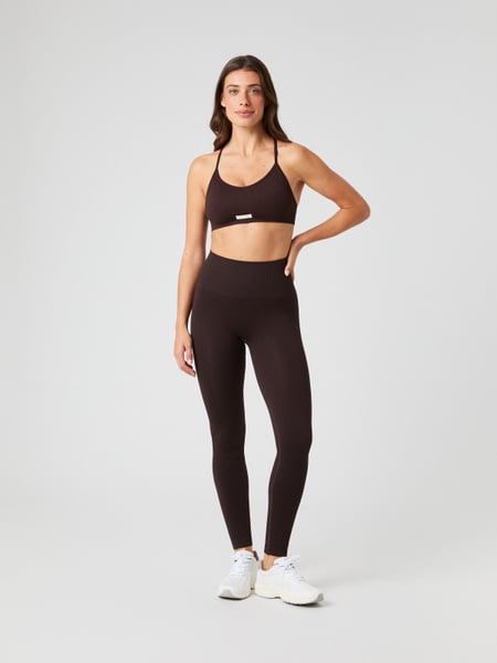 Björn Borg Studio Seamless Ribbed Tights Bruin, XL