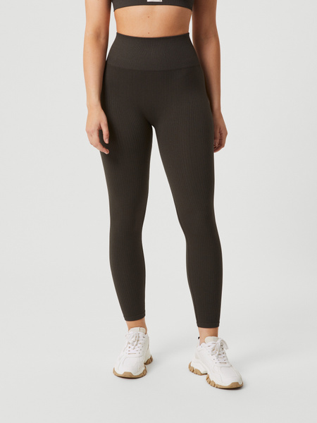 Björn Borg Studio Seamless Ribbed Tights grön – baksida