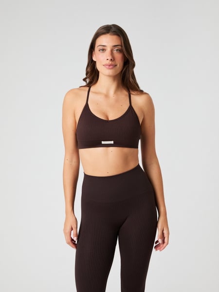 Björn Borg Studio Seamless Ribbed Strap Bra Bruin, M