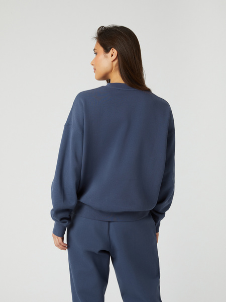 Björn Borg Studio Oversized Crew – mjuk sweatshirt i blått – baksida