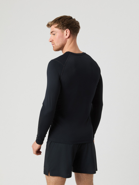 Björn Borg Soft Compression långärmad tränings-tee i svart – baksida
