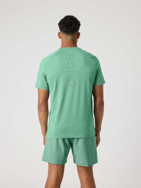Björn Borg Ace t-shirt med meshpaneler för herr i grön – baksida