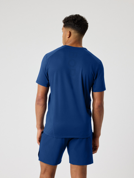 Björn Borg Ace Mesh Panel T-shirt i blått – andningsbar träning – baksida
