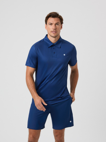 Björn Borg Ace Mesh Panel Polo i blått – ventilerad piké – baksida