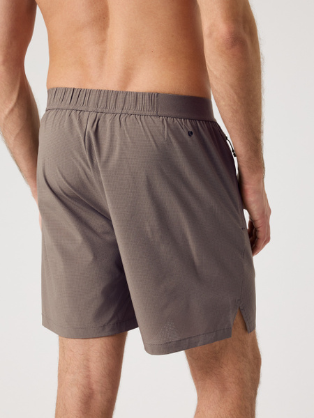 Björn Borg Zip Shorts i brunt för herr, 7 tum – baksida