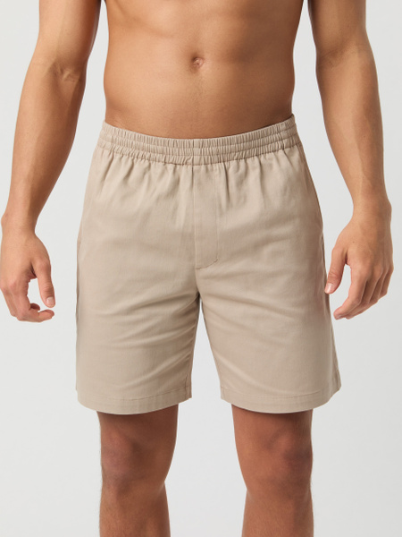 Björn Borg Centre shorts i ekologisk bomullstwill, beige – baksida