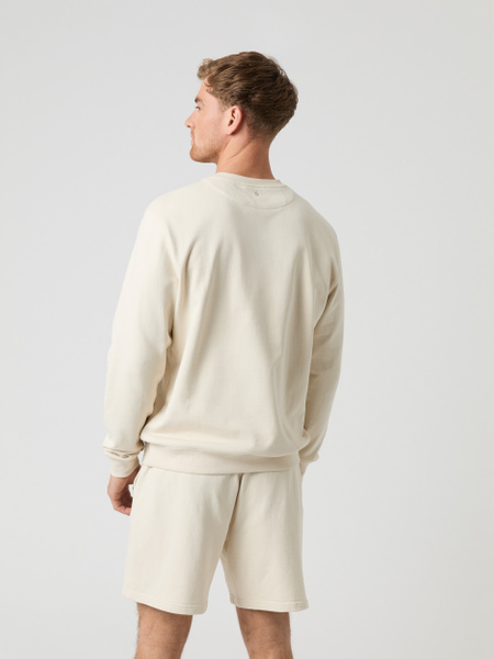 Björn Borg Classic sweatshirt i bomull, vit – baksida