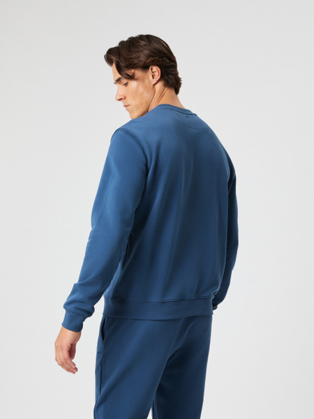Björn Borg Classic sweatshirt i bomullsfleece, blå – baksida