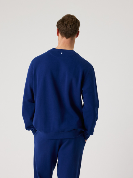 Björn Borg Classic sweatshirt i blå bomullsfleece – baksida