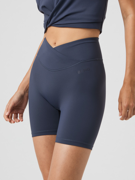 Björn Borg Studio Cross Shorts i stretchjersey – dam i grå – baksida