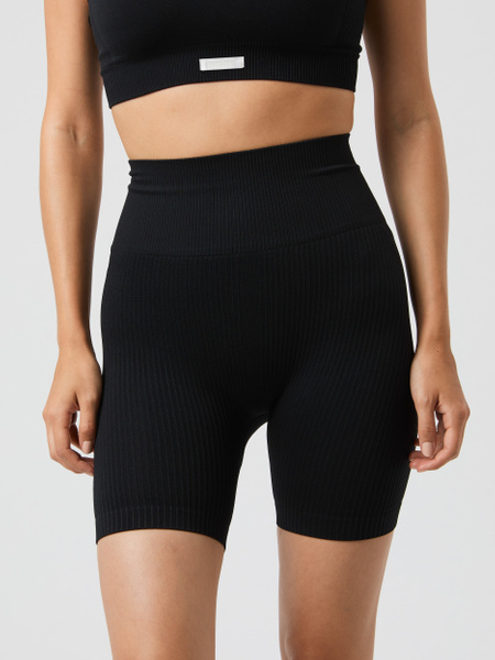 Alternativ bild 1 för Björn Borg Studio Seamless Ribbed Shorts Svart, S