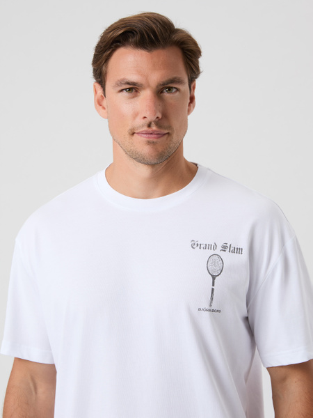 Björn Borg Ace Oversized T-shirt i vitt – snötvättad vintagelook – baksida