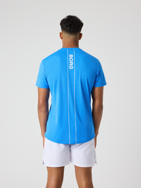 Björn Borg Ace Light t-shirt i lätt funktionstyg i blå – baksida
