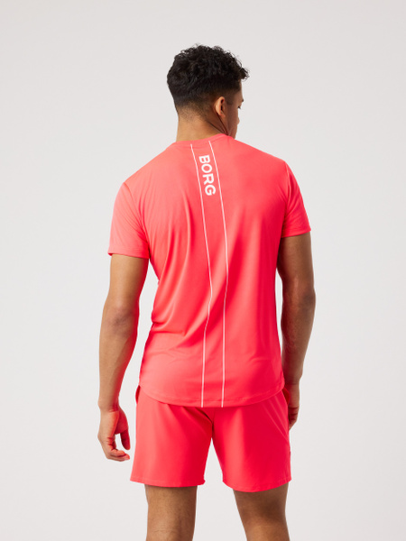 Björn Borg Ace Light – andningsbar herr-t-shirt i rosa – baksida