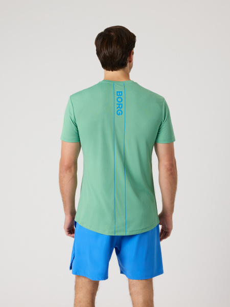Björn Borg Ace Light T-shirt Herr – lätt funktion i grönt – baksida