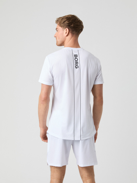 Björn Borg Ace Light – lätt träningst-shirt i vitt – baksida