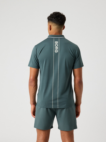 Björn Borg Ace Poloshirt i grönt – andningsbar funktionspolo herr – baksida