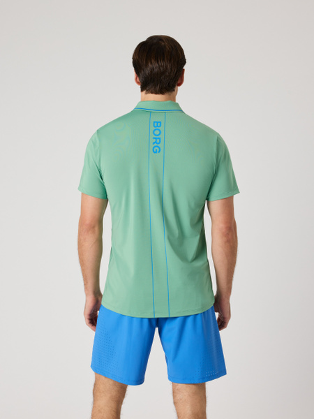 Björn Borg Ace Polo Shirt Herr – funktionspiké i grönt – baksida