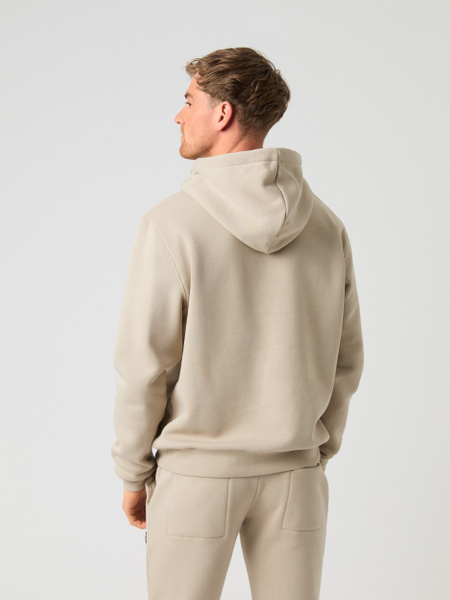 Björn Borg Centre hoodie i mjuk borstad fleece, beige – baksida