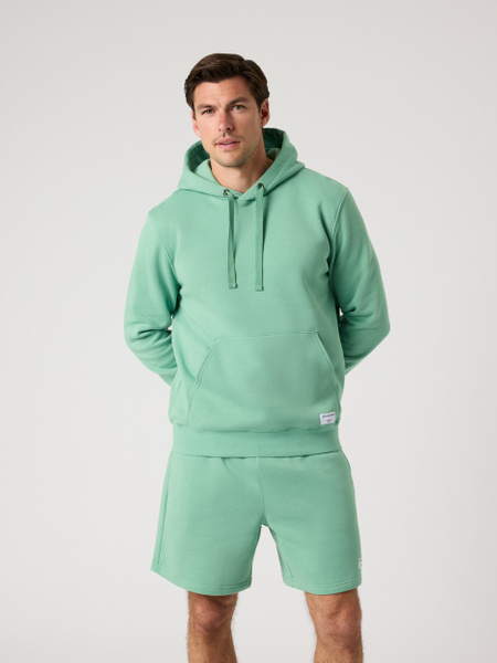 Björn Borg Centre hoodie i grönt med mjuk fleece – baksida