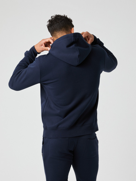 Björn Borg Centre Hoodie Marinblå – borstad fleece herr – baksida