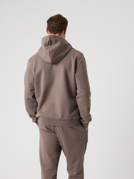 Björn Borg Centre Hoodie – mjuk huvtröja i brunt för herr – baksida