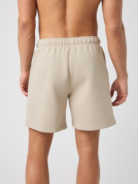 Björn Borg Centre sweatshorts i borstad fleece, beige – baksida