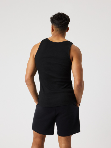 Björn Borg Centre Ribbed Tank – ribbat herrlinne i svart – baksida