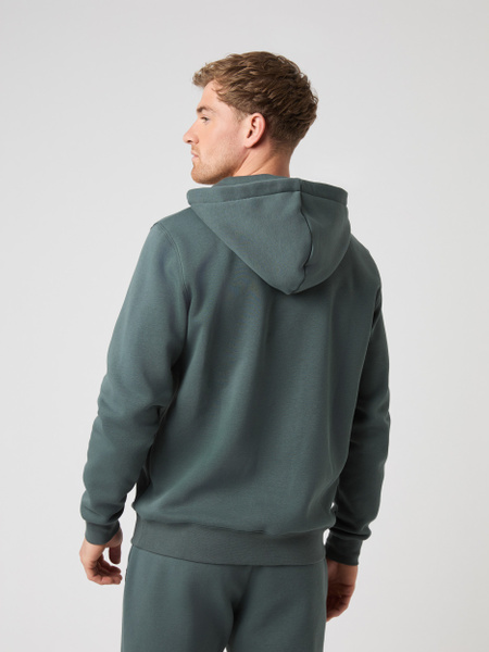 Björn Borg Centre zip hoodie i borstad fleece, grön – baksida
