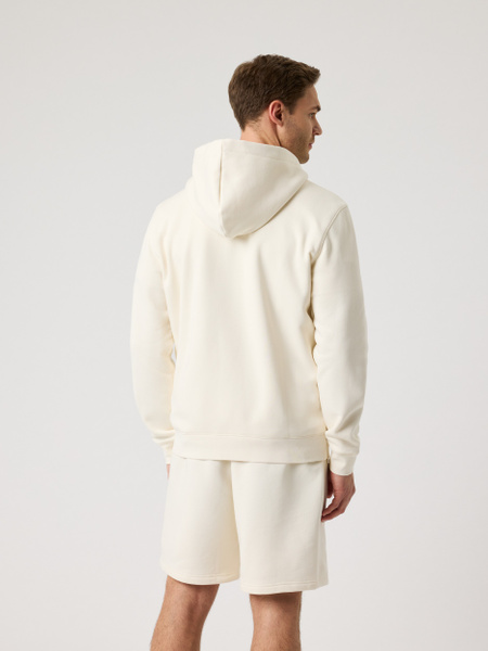 Björn Borg Centre zip hoodie i vitt, herr – baksida