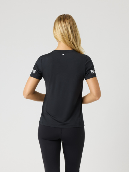 Björn Borg svart t-shirt för dam i återvunnet material – baksida