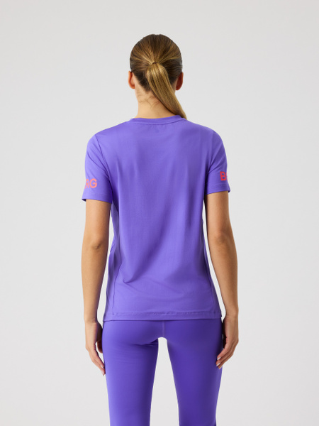 Björn Borg T-shirt i återvunnen polyester – dam, lila – baksida