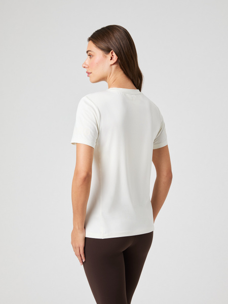 Björn Borg t-shirt i mjuk återvunnen polyester i vit – baksida