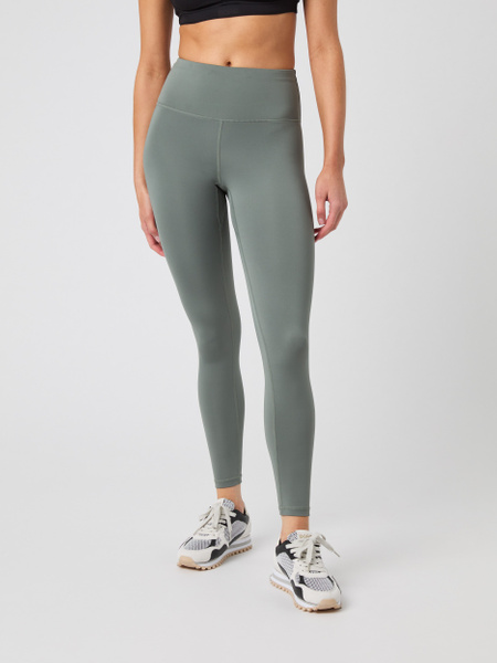 Björn Borg Logo Tights – hellånga träningstights i grönt – baksida