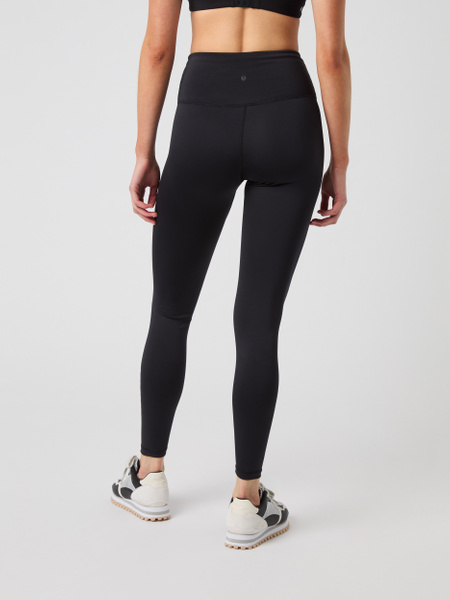 Björn Borg Logo Tights – svarta hellånga träningstights – baksida