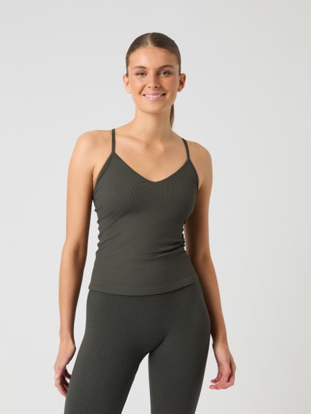 Studio Ribbed Strap Tank Top