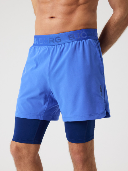 Björn Borg Borg 2 In 1 Shorts Blå, XXL | Apparel & Accessories - Clothing - Shorts | ModeLejon
