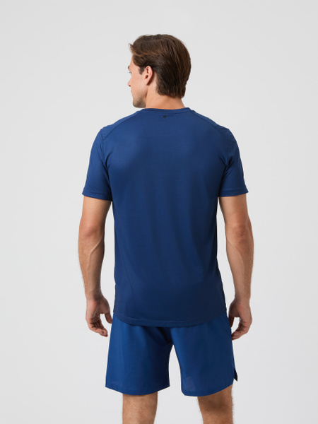 Björn Borg Borg Athletic T-shirt i blått – funktions-tee – baksida