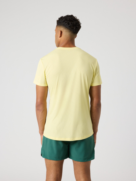 Björn Borg Light T-shirt herr – gul lätt träningströja – baksida