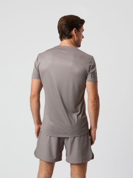 Björn Borg Borg Light T-shirt i grått – lätt tränings-tee – baksida