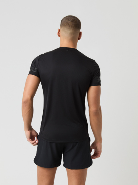 Björn Borg Light t-shirt i svart, lätt och strukturerad – baksida