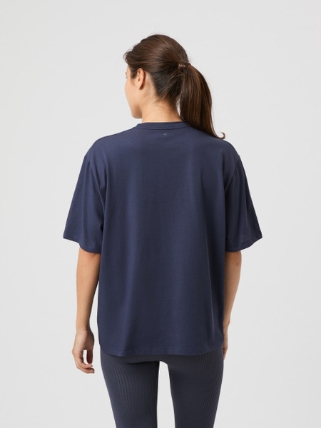 Björn Borg Studio oversized t-shirt i bomullsmix – dam i grå – baksida