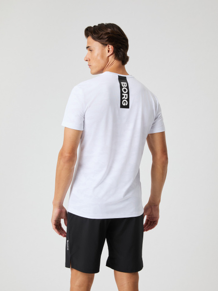 Björn Borg Performance t-shirt i vitt funktionstyg – baksida