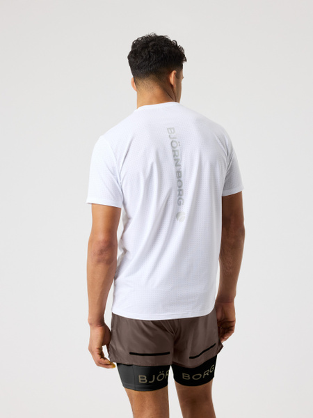 Björn Borg perforerad löpar-t-shirt i vitt, herr – baksida