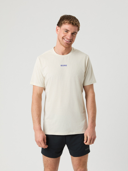 Björn Borg Running t-shirt herr i vitt – perforerad & reflex – baksida