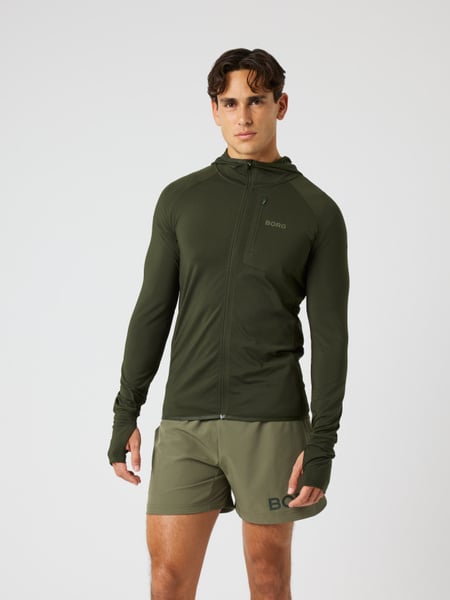 Björn Borg Borg Performance Mid Layer Hood Grøn, L