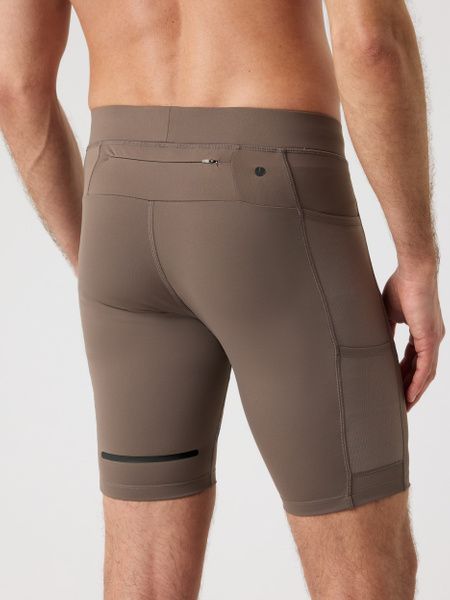Björn Borg Running Short Tights – brun kompressionstights – baksida
