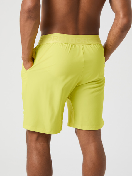 Björn Borg Shorts 9 Inch – gula träningsshorts i lätt tyg – baksida